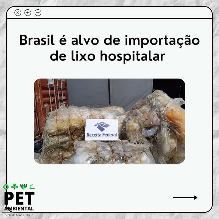 Brasil e alvo de importação de lixo hospitalar