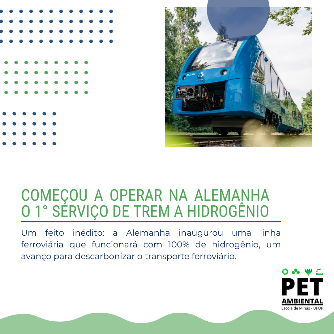 A Alemanha inaugurou uma linha ferroviária que funcionará inteiramente com hidrogênio