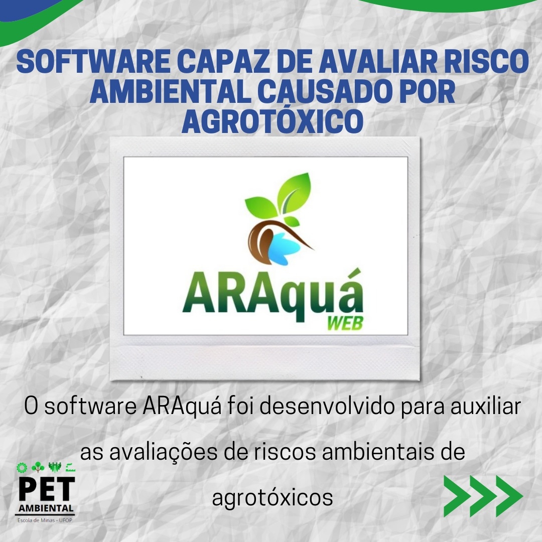 Software capaz de avaliar risco ambiental causado por Agrotóxico