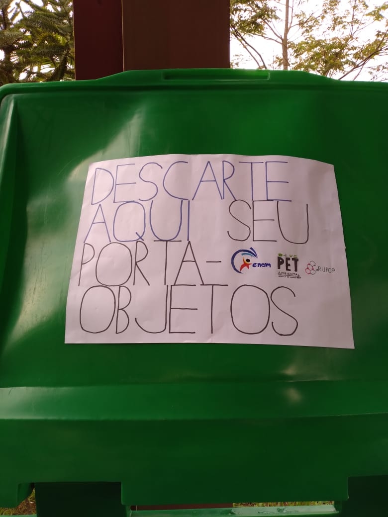 Coleta do plástico porta-objetos do enem 2022 - 2